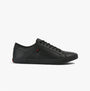 Kickers 116407 KODY LO Unisex School Shoes Black side view, leather upper, lace-up, low top, flat heel.