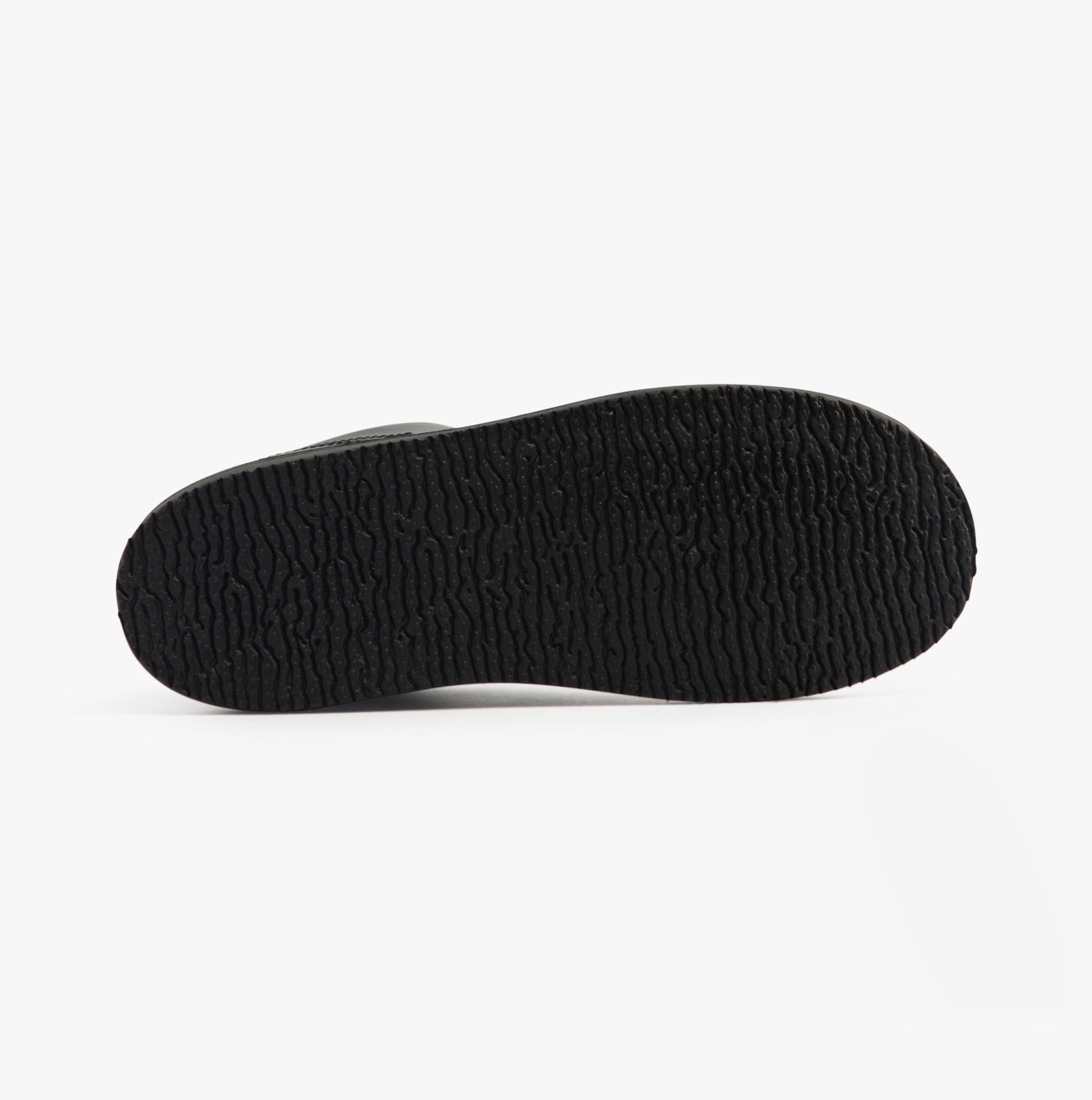 Kickers 117217 KOPI DERBY Boys School Shoes Black bottom view showing rubber sole with textured grip.