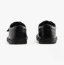 Kickers 117217 KOPI DERBY Boys School Shoes Black back view showing lace-up design and leather upper.