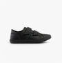 Kickers 117412 KODY TWIN Unisex School Shoes Black side view with touch fasten straps and rubber sole.