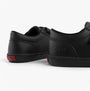 Kickers 117412 KODY TWIN Unisex School Shoes Black rear view showcasing sleek design and black leather finish.