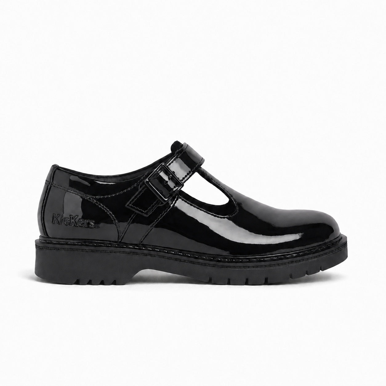 FINLEY T-BAR Girls School Shoes Black