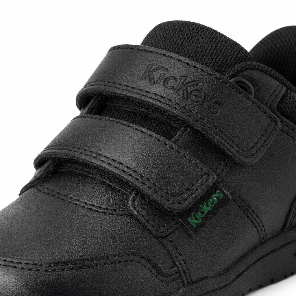 MERVAN Boys JUNIOR School Shoes Black