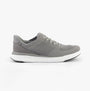Kizik LIMA Unisex Adults Trainers Grey side view with breathable knit upper and rubber sole.