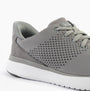 Kizik LIMA Unisex Adults Trainers Grey side view highlighting knit upper and lace-up closure