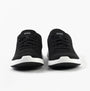 Kizik LIMA Unisex Adults Trainers Black front view showcasing knit upper, lace-up closure, and rubber sole.