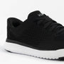 Kizik LIMA Unisex Adults Trainers Black side view showing knit upper and lace-up closure for casual comfort.