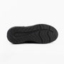 Kizik ATHENS 2.0 Mens Trainers Blackout bottom view showing rubber sole detail and tread pattern.