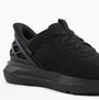 Kizik ATHENS 2.0 Mens Trainers Blackout side view showing knit upper and rubber sole features.