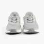 Kizik ATHENS 2.0 Mens Trainers Alloy front view showcasing grey knit upper and lace-up closure.