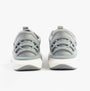Kizik ATHENS 2.0 Mens Trainers Alloy back view showing grey upper and lace-up design.