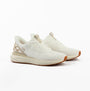 Kizik ATHENS 2.0 Mens Trainers Bright White side view showcasing stylish casual knit upper and rubber sole.