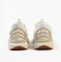 Kizik ATHENS 2.0 Mens Trainers Bright White rear view showcasing lace-up design and low top style.