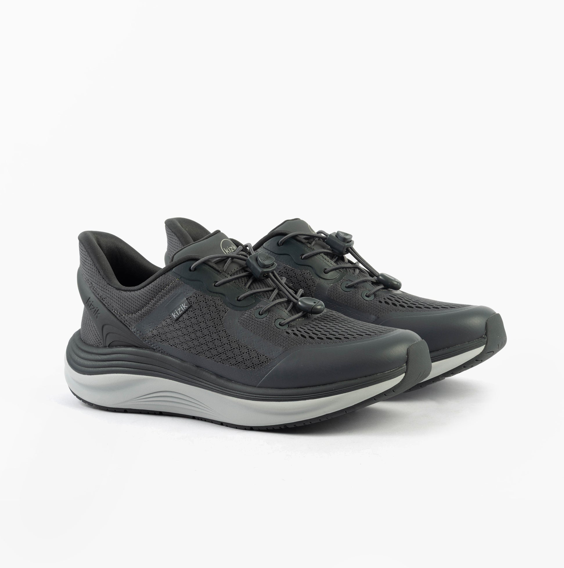 Kizik LONDON Mens Trainers Castlerock side view showing casual design, mesh upper, and rubber sole.