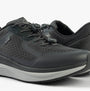 Kizik LONDON Mens Trainers Castlerock side view featuring grey mesh upper and lace-up closure.