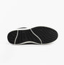 Kizik PRAGUE 2.0 Mens Trainers Black bottom view showing rubber sole with tread detail.