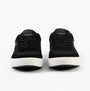 Kizik PRAGUE 2.0 Mens Trainers Black front view showcasing lace-up closure and round toe design.
