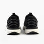 Kizik ATHENS 2.0 Womens Trainers Black rear view showcasing black mesh upper and rubber sole.