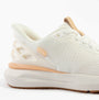 Kizik ATHENS 2.0 Womens Trainers Bright White side view showcasing the mesh upper and lace-up closure.