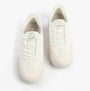 Kizik BROOKLYN Womens Trainers Bright White top view showcasing casual lace-up design and round toe.