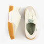 Kizik BROOKLYN Womens Trainers Pristine top view, showcasing light canvas upper and rubber sole.