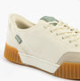 Kizik BROOKLYN Womens Trainers Pristine side view, casual canvas upper, lace-up closure, low top design with rubber sole.