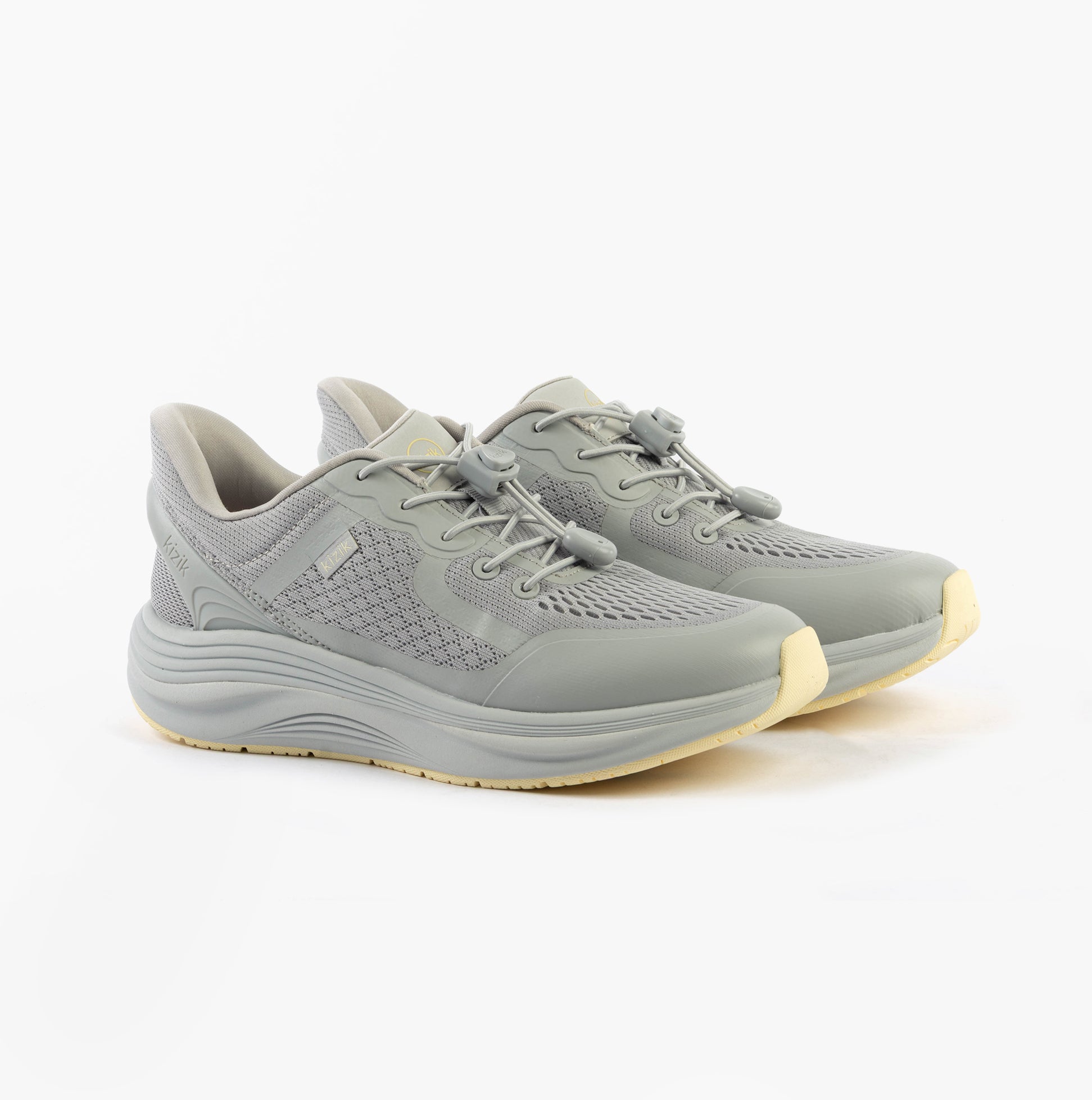 Kizik LONDON Womens Trainers Harbor Mist side view showcasing casual mesh upper and rubber sole.