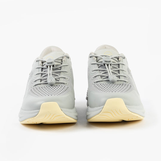 Kizik LONDON Womens Trainers Harbor Mist front view, featuring lace-up closure, mesh upper, and rubber sole.