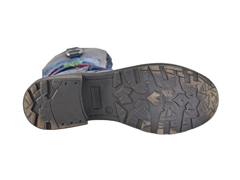Cipriata ABELA Womens Tall Boots Navy/Floral