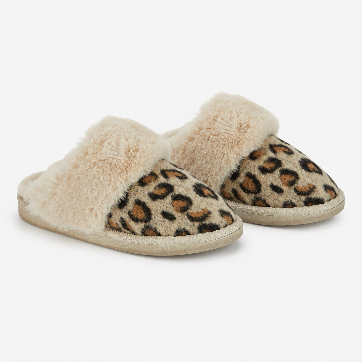 Jo & Joe NALA Womens Mule Slippers Leopard