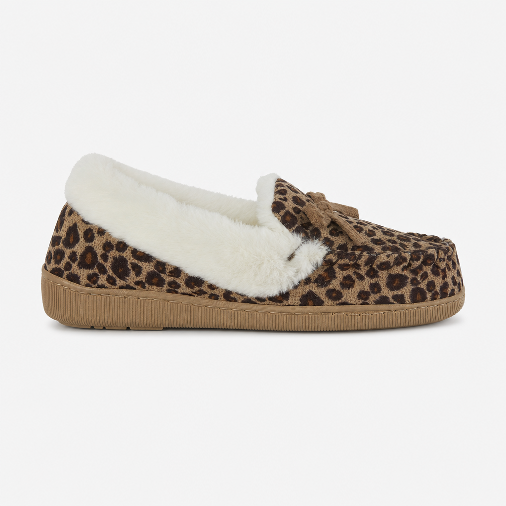 Jo & Joe MAIA Womens Moccasin Slippers Leopard