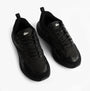 Lacoste L003 EVO Mens Performance Trainers Trainers Black top view showing mesh upper and lace-up design.