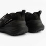 Lacoste L003 EVO Mens Performance Trainers Trainers Black rear view with rubber sole and mesh upper.