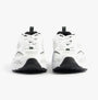 Lacoste STORM 96 2K Mens Trainers White/Dark Green front view showing lace-up design and round toe.
