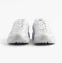 Lacoste STORM 96 2K LITE Mens Trainers White front view, casual lace-up trainers with leather and polyester upper.
