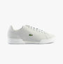 Lacoste CARNABY CUP Mens Trainers Light Grey/White side view with logo and lace-up detail