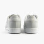 Lacoste CARNABY CUP Mens Trainers Light Grey/White rear view showcasing smooth leather design and branding.