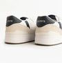 Lacoste T-CLIP SET Mens Court Trainers Trainers White/Navy rear view featuring leather and suede material