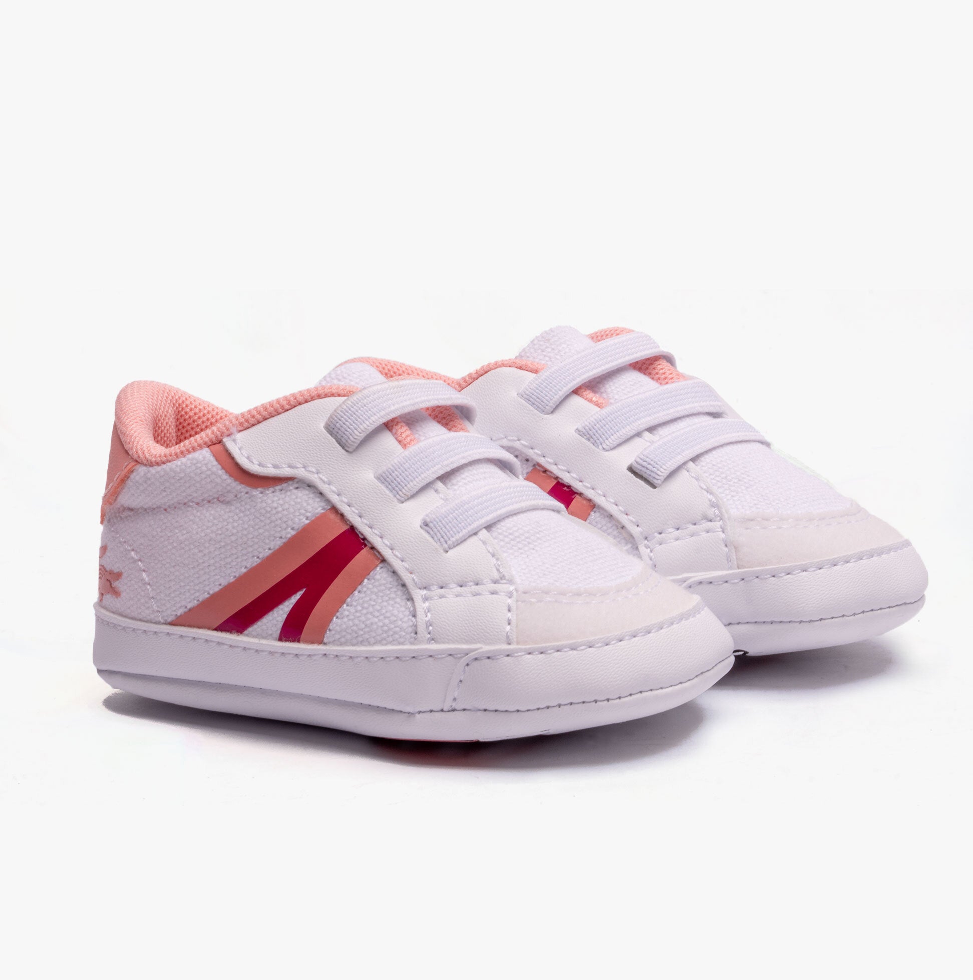 Lacoste 746CUB0001B53 L004 CRIB Unisex Kids Trainers White/Pink