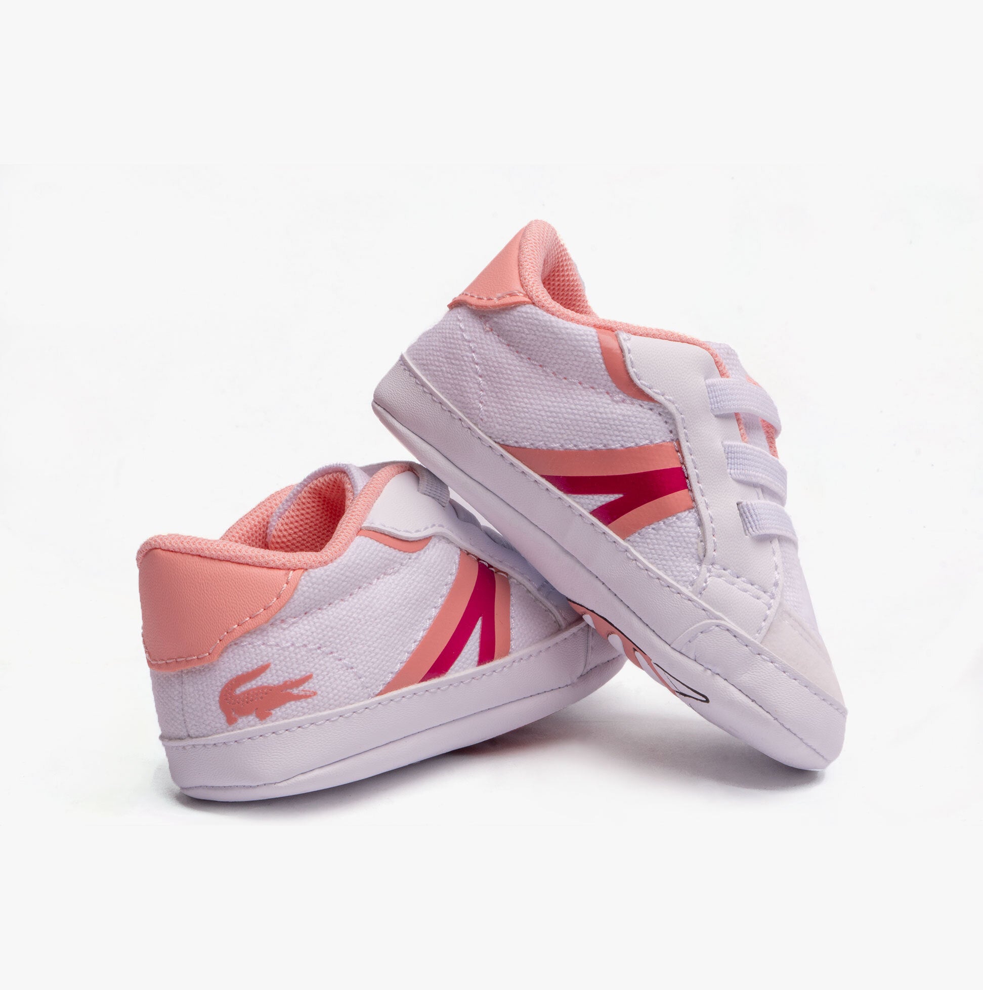 Lacoste 746CUB0001B53 L004 CRIB Unisex Kids Trainers White/Pink
