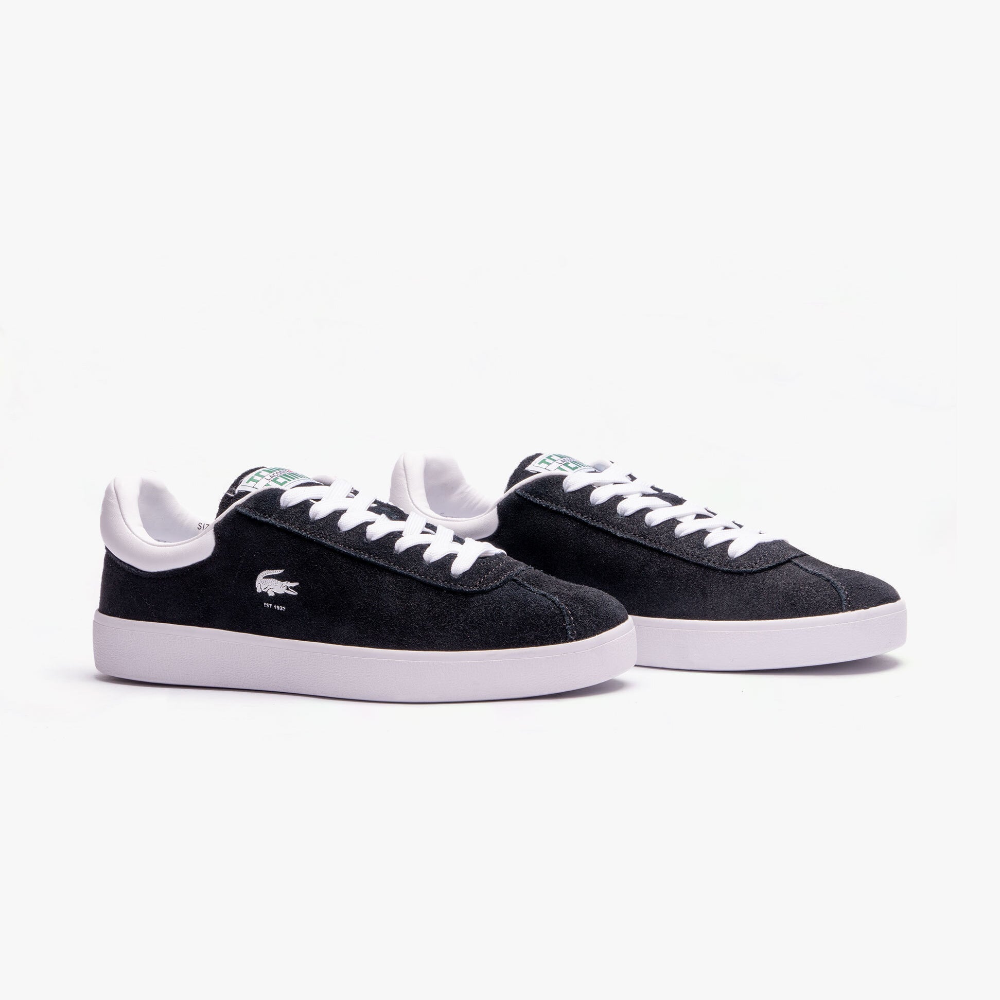 Lacoste BASESHOT Womens Court Trainers Black/White