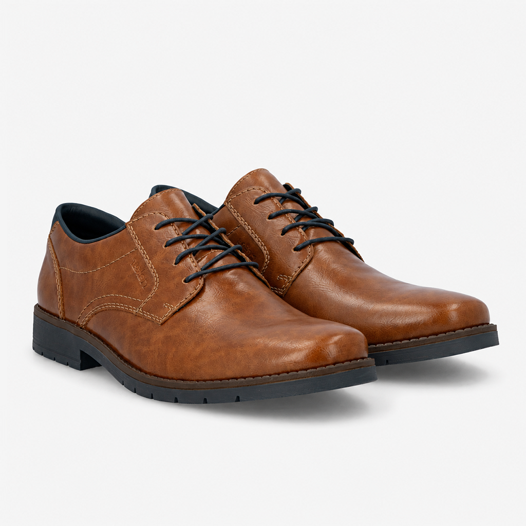 Rieker 13900 Mens Lace-Up Shoes Peanut/Lake