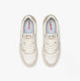 Levi's GLIDE L Womens Trainers Ecru top view showing casual lace-up design, round toe, and lightweight materials.