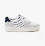 Levi's GLIDE L Womens Trainers Regular White side view showing leather and suede upper with lace-up closure.