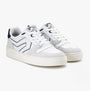 Levi's GLIDE L Womens Trainers Regular White side view showing leather and suede upper, lace-up closure, and round toe.