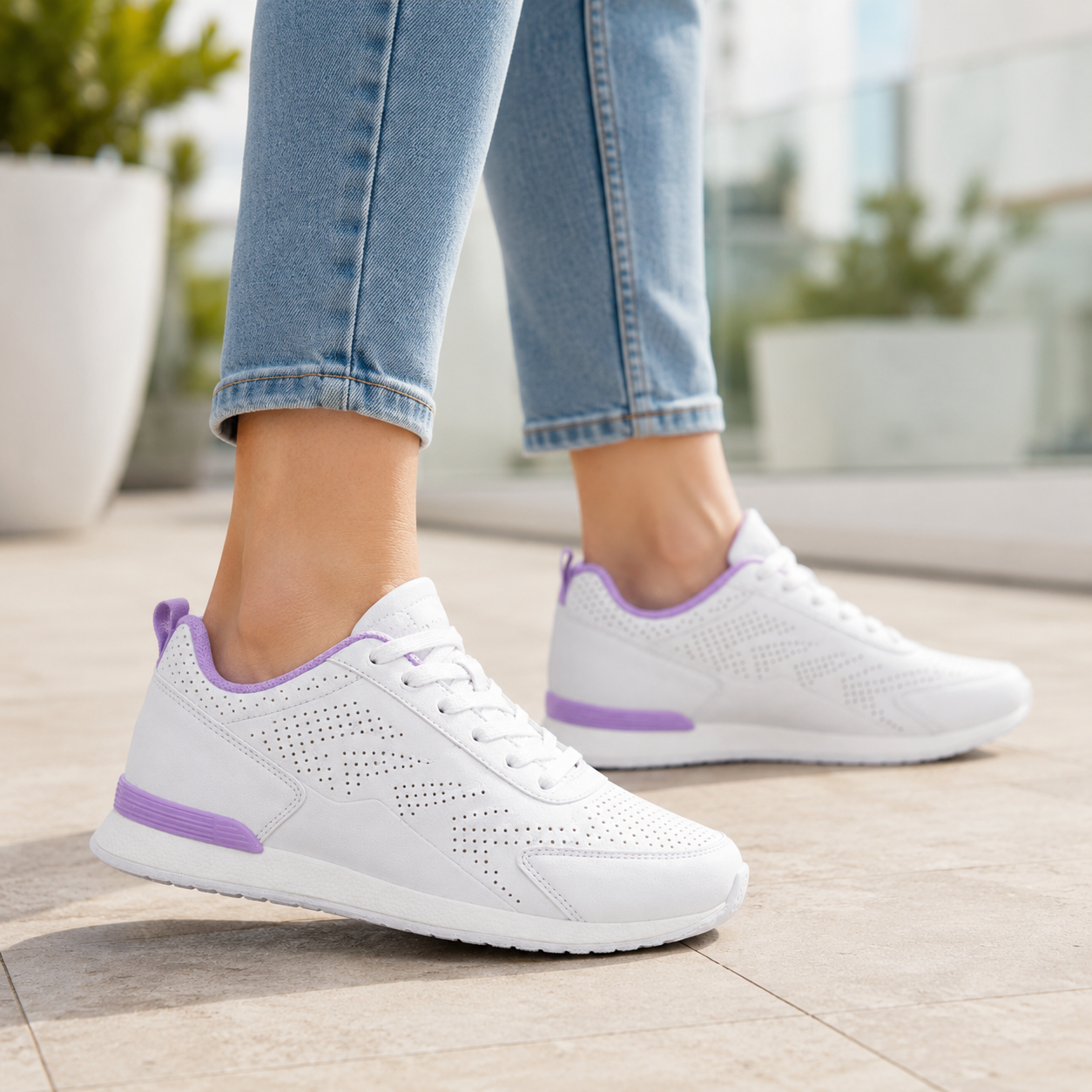 FLUKE Ladies Shoes White/Lilac