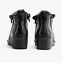 Lotus CORDELIA Womens Boots Black rear view showcasing leather texture and zip closure.