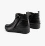 Lotus CORDELIA Womens Boots Black back view with zip closure and wedge heel.
