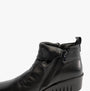 Lotus CORDELIA Womens Boots Black side view showing leather upper and zip closure.