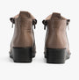 Lotus CORDELIA Womens Boots Clay rear view of ankle boots with zip closure and wedge heel.